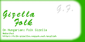 gizella folk business card